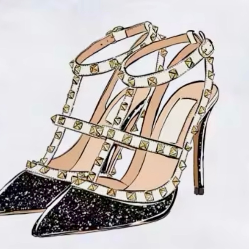 RESTOCK! High Fashion Graphic Fitted High Heel Shoe Tee! - Picture 2 of 2
